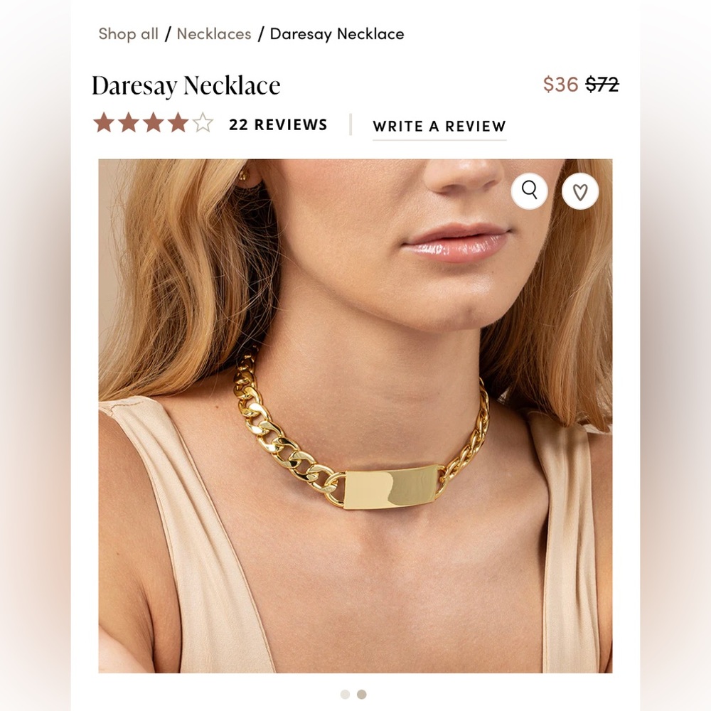 Gold chain necklace